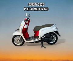 Scoopy 2020 Merah Putih Plat AE Madiun Kabupaten