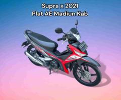 Supra X 125 2021 Plat AE Madiun Kab